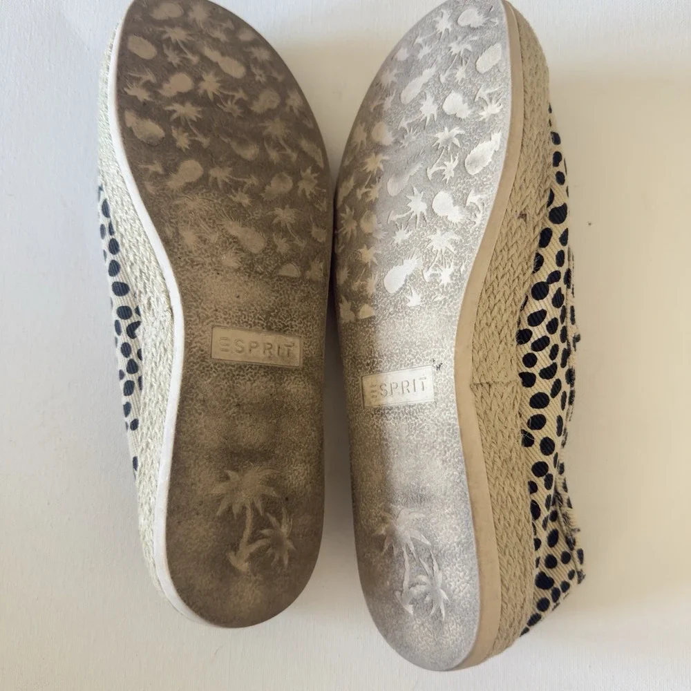 Esprit Nadine leopard print espadrille slip-on flats Womens Size 8M
